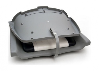 Кресло мягкое складное, обивка винил, цвет белый/синий